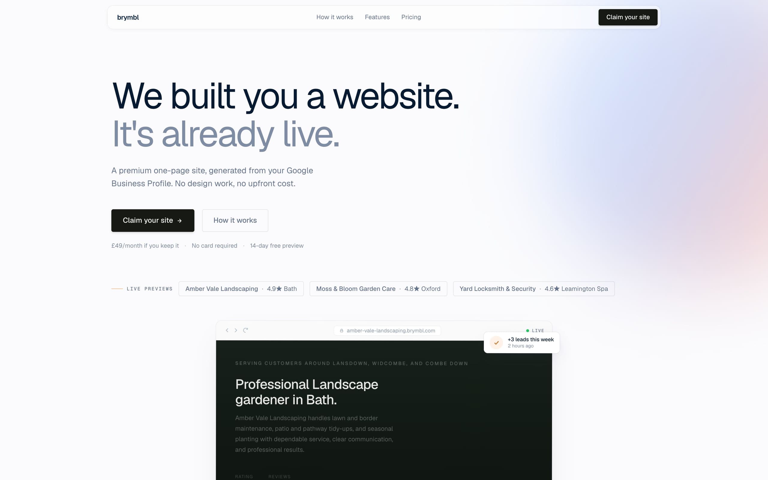 Brymbl auto-built local site