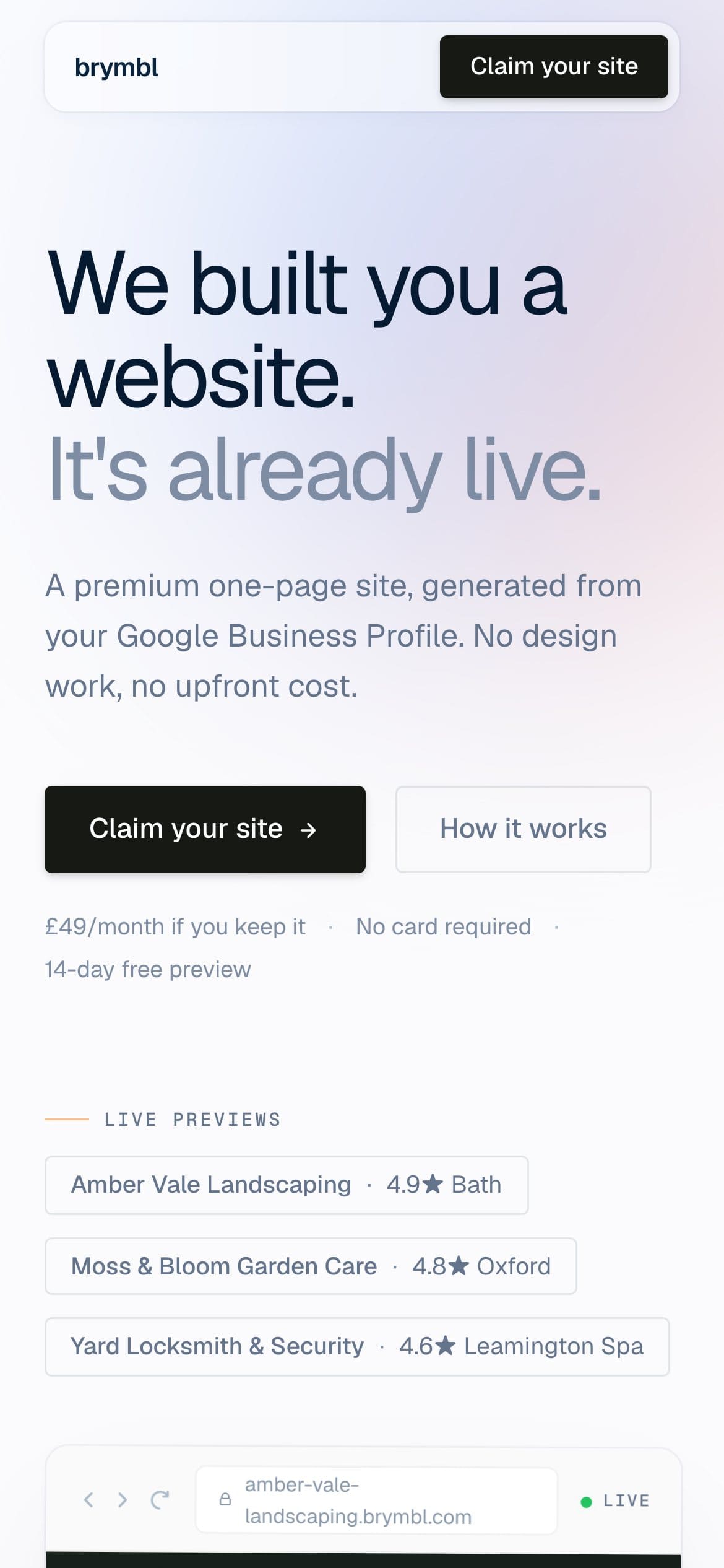 Site preview